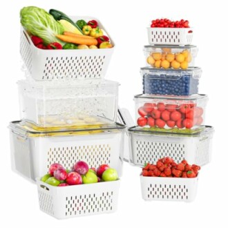 KEMETHY Large Fruit Storage Containers